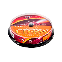 Диск CD-RW VS 700MB 4-12x 10шт. cake box (10/200)
