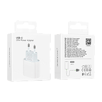 Сетевое З/У Borofone BA100A Type-C 20W белый (1/42/252)