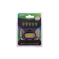 Фонарь налобный Старт LOE 205-C1 3W COB от батареек IP44 черный (1/20/320)