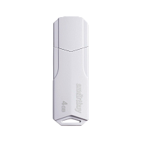 Флеш-накопитель Smartbuy Clue 4GB USB2.0 пластик белый 