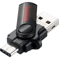 Флеш-накопитель SanDisk Ultra Dual DD3 32GB USB3.0 Type-C (m) пластик черный