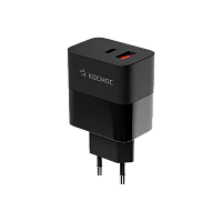 Автомобильное З/У Космос 1USB/Type-C 3.0A 30W QC3.0 / PD3 черный (1/40/80) 