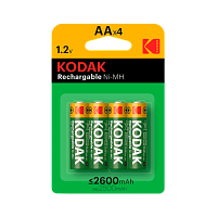 Аккумулятор бытовой Kodak HR6 AA BL4 NI-MH 2600mAh (4/80/640/15360)