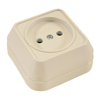 Розетка Makel Siva Ustu 1гн. 16A кремовый 45202 (1/10)