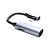 Переходник AUX HOCO LS18 Jack 3.5mm (f)-Lightning (m)/Lightning (f) силикон угловой серый (1/20/160)