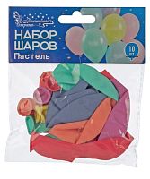 Набор воздушных шаров Волшебная страна "Пастель" 10шт. ассорти (1/12/600)