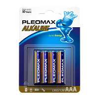Батарейка Pleomax LR03 AAA BL4 Alkaline 1.5V (4/40/400/32000) 