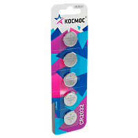 Батарейка Космос Plus CR2032 BL5 Lithium 3V (5/1440) 