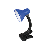Светильник настольный Ultraflash UF-320P 60W 230V E27 прищепка синий (1/36)