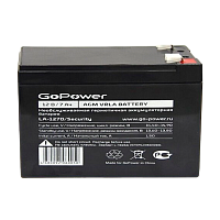 Аккумулятор свинцово-кислотный GoPower LA-1270/security 12V 7Ah клеммы T2/ F2 в картонной упаковке