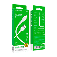 Кабель Borofone BX51 USB (m)-microUSB (m) 1м 2.0A ПВХ белый в коробке (1/360)