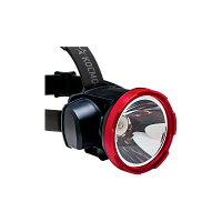 Фонарь налобный Космос H5W 5W 1LED от аккумулятора 2 режима черный (1/12/24)