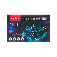 Гирлянда Старт НГ 100LED 4.0м нить 8 режимов мульти (1/25/100)