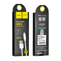 Кабель HOCO X1 USB (m)-Lightning (m) 1м 2.4A ПВХ белый (1/30/300)