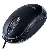 Мышь проводная Perfeo GLOW USB черный (1/100)