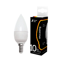 Лампа светодиодная Supermax E14 10W 4000К 230V свеча (1/10/80)