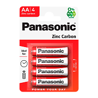 Батарейка Panasonic R6 AA BL4 Zinc Carbon 1.5V (4/48/240)
