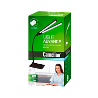 Светильник настольный Camelion KD-794 10W 230V 2LED на основании сенс. черный (1/6)