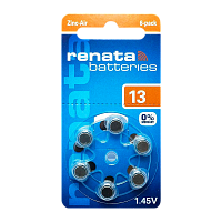 Батарейка Renata ZA13 BL6 Воздушно-цинковые 1.45V (Новая упаковка) (6/60/600/6000)