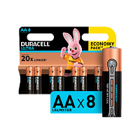 Батарейка Duracell ULTRA POWER LR6 AA BL8 Alkaline 1.5V (8/96/32832) 