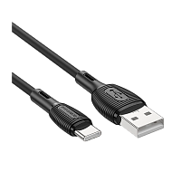 Кабель Borofone BX86 USB (m)-Type-C (m) 1м 3.0A силикон черный (1/360)