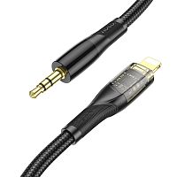 Кабель AUX HOCO UPA25 Jack 3.5mm (m)-Lightning (m) 1м нейлон черный (1/31/310)