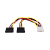 Кабель GoPower MOLEX (f)-2SATA (m) 0.2м PVC RoHS Premium Zip-Lock c подвесом (1/250)