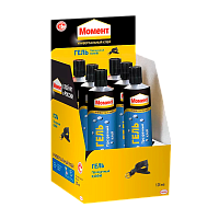 Клей Момент ГЕЛЬ 125мл универсальный BOX6 шоу-бокс (6/48)