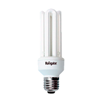 Лампа люминесцентная Navigator 3U E27 15W 6500К 220-240V U-образная (1/12/60)