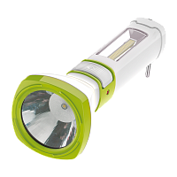 Фонарь туристический Космос 7035 5W 1LED+COB от аккумулятора прямая подзарядка зеленый (1/35/70)