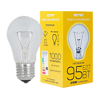 Лампа накаливания Старт E27 95W 220-240V груша Б прозрачная (1/10/100)
