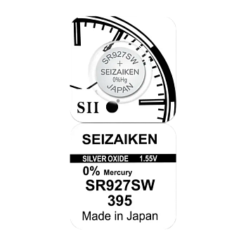 Батарейка SEIZAIKEN 395 (SR927SW) Silver Oxide 1.55V (1/10/100/1000) 