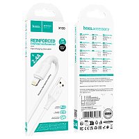 Кабель HOCO X120 USB (m)-Lightning (m) 1м 2.4A ПВХ белый