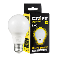 Лампа светодиодная Старт GLS E27 10W 3000К 220V груша Black матовая (1/10/100)