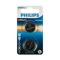 Батарейка Philips CR2032 BL2 Lithium 3V (2/40/400)