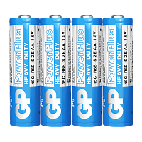 Батарейка GP PowerPlus R6 AA Shrink 4 Heavy Duty 1.5V (4/40/200/1000) R