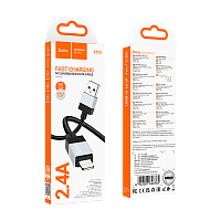 Кабель HOCO X110 USB (m)-Lightning (m) 1м 2.4A нейлон черный (1/31/310)