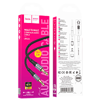 Кабель AUX HOCO UPA26 Jack 3.5mm (m)-Jack 3.5mm (m) 1м нейлон черный (1/31/310) 
