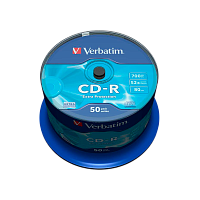 Диск CD-R Verbatim DL 700MB 52x 50шт. cake box (50/200)