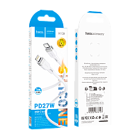 Кабель HOCO X109 Type-C (m)-Lightning (m) 1м 27W силикон белый (1/31/310)