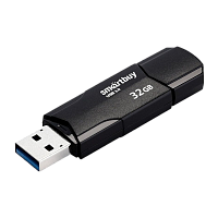 Флеш-накопитель Smartbuy Clue 32GB USB2.0 пластик черный