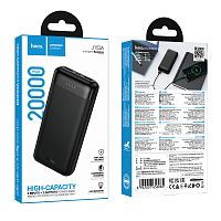 Внешний аккумулятор HOCO J153A 20000mAh 2USB/Type-C/MicroUSB черный (1/40)