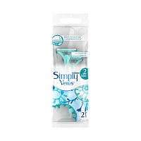 Бритва одноразовая Gillette "VENUS Simply 2 (Satin Care)" 2 лезвия ENG 2шт. (1/24) 