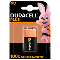 Батарейка Duracell Plus Крона 6LR61 BL1 Alkaline 9V (1/10) 