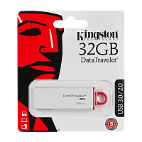 Флеш-накопитель Kingston DataTraveler G4 32GB USB3.0 пластик белый красный