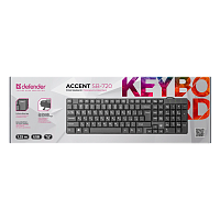 Клавиатура проводная Defender SB-720 Accent классическая USB 1.25м черный (1/20)