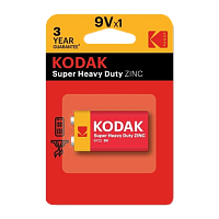 Батарейка Kodak Extra Крона 6F22 BL1 Heavy Duty 9V (1/20/100)