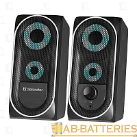 Колонки 2.0 Defender Solar 2 8W Jack 3.5мм черный (1/20) 