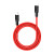 Кабель HOCO X21 Plus Lightning (m)-Type-C (m) 1.0м 3.0A 20W силикон черный красный (1/28/168)