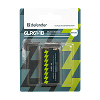 Батарейка Defender Крона 6LR61 BL1 Alkaline 9V (1/10/120) 